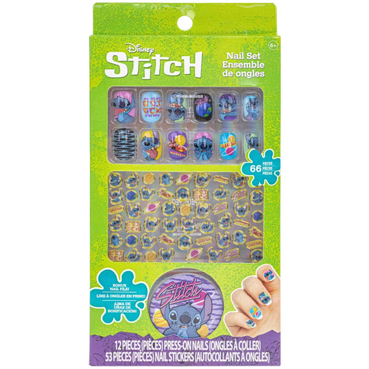 Juego de arte de uñas Stitch - Paquete con kit de arte de uñas Lilo and Stitch