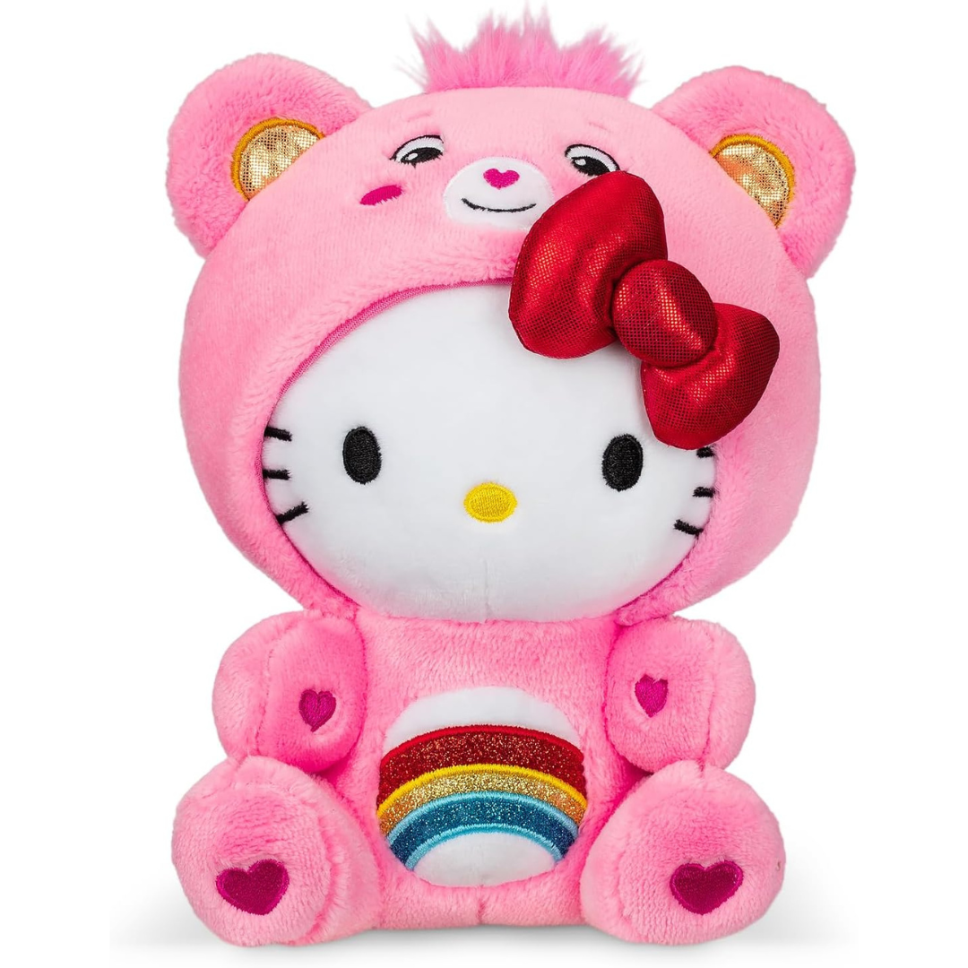 Care Bears - Hello Kitty Dressed As Cheer Bear - Peluche de 8 pulgadas