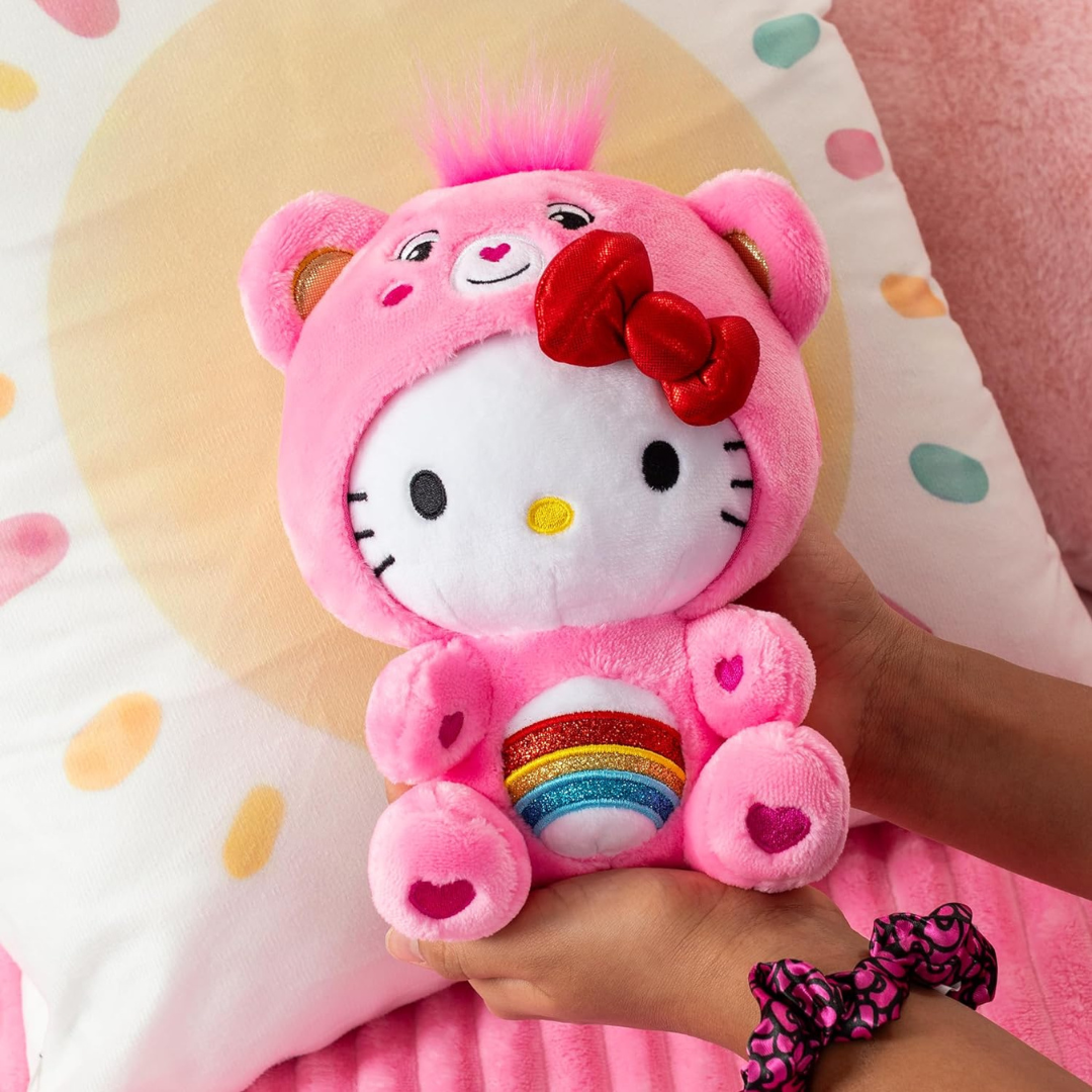 Care Bears - Hello Kitty Dressed As Cheer Bear - Peluche de 8 pulgadas