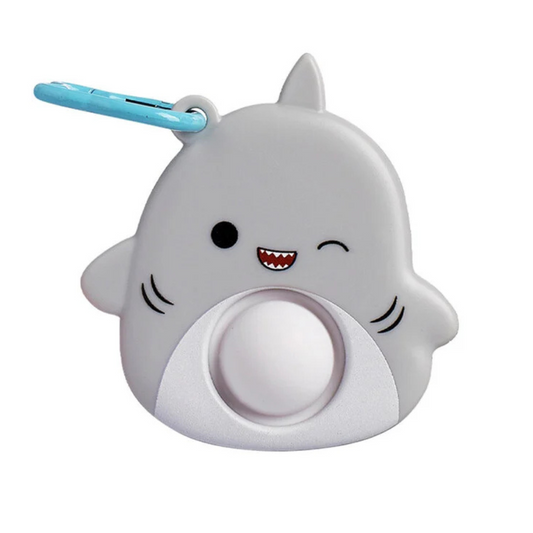 Squishmallows Mega Pop Fidget Bag Clip en llaveros - Gordon The Shark