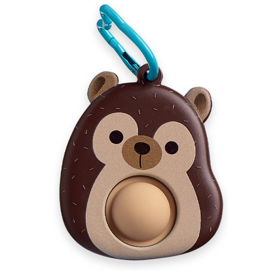 Squishmallows Mega Pop Fidget Bag Clip en llaveros - Hans The Hedgehog