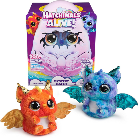 Hatchimals Alive Mystery Hatch Interactive Draggle with Mist, Lights & Sounds