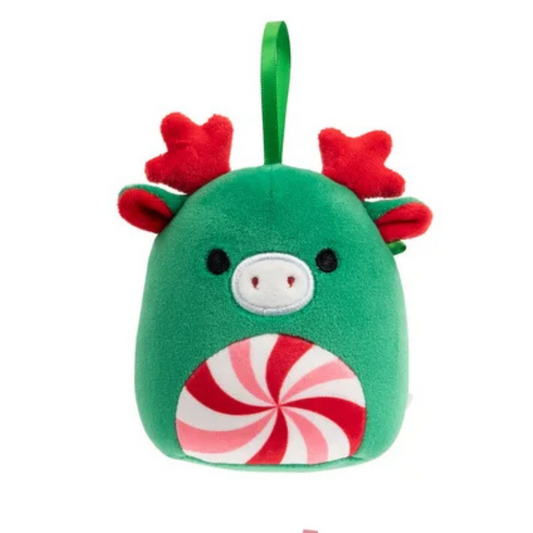 Peluche Squishmallows 4 " - Zumir the Green Moose with Peppermint Swirl Belly