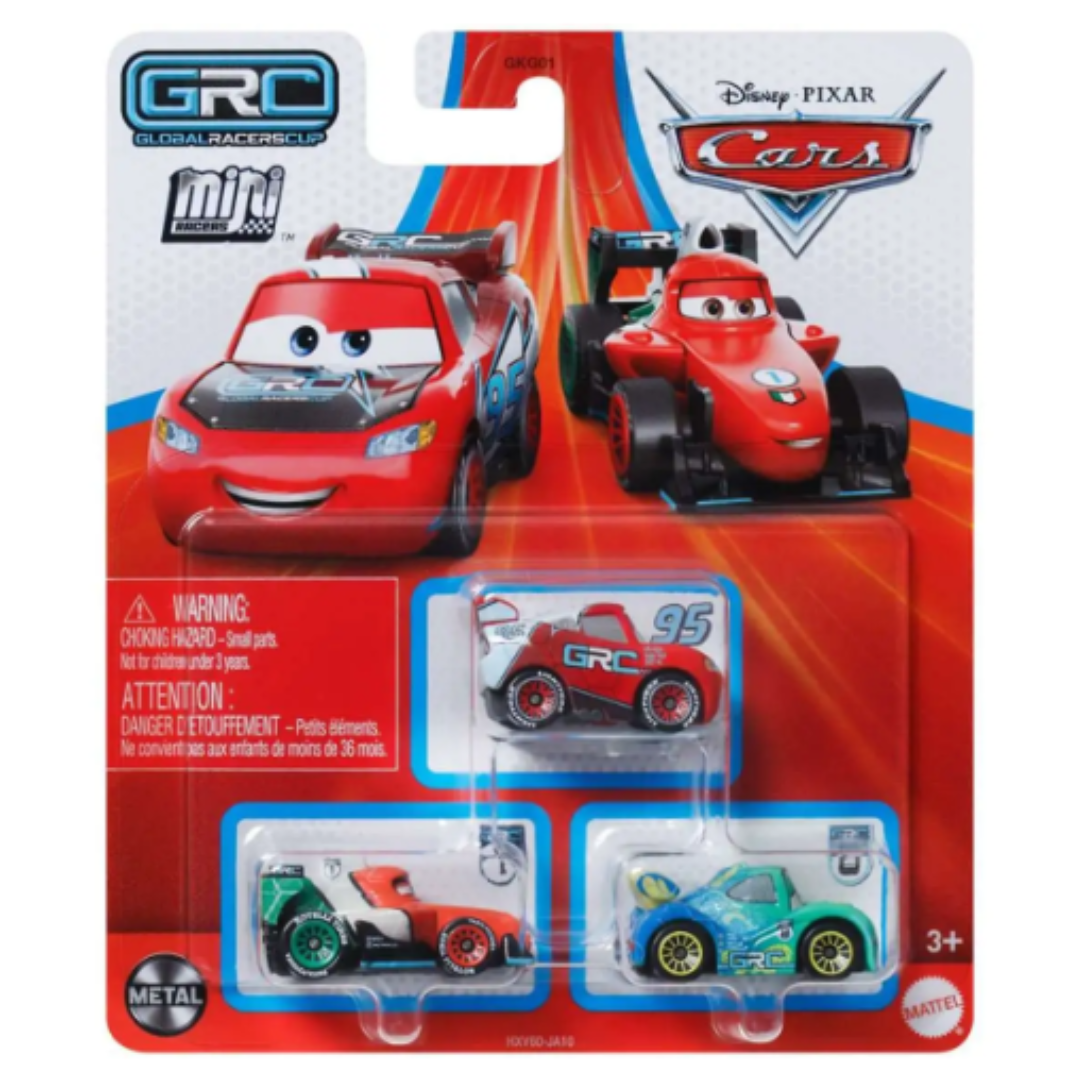 Disney/Pixar Cars Mini Racers - Francesco Bernoulli, Lightning McQueen & Carla Veloso