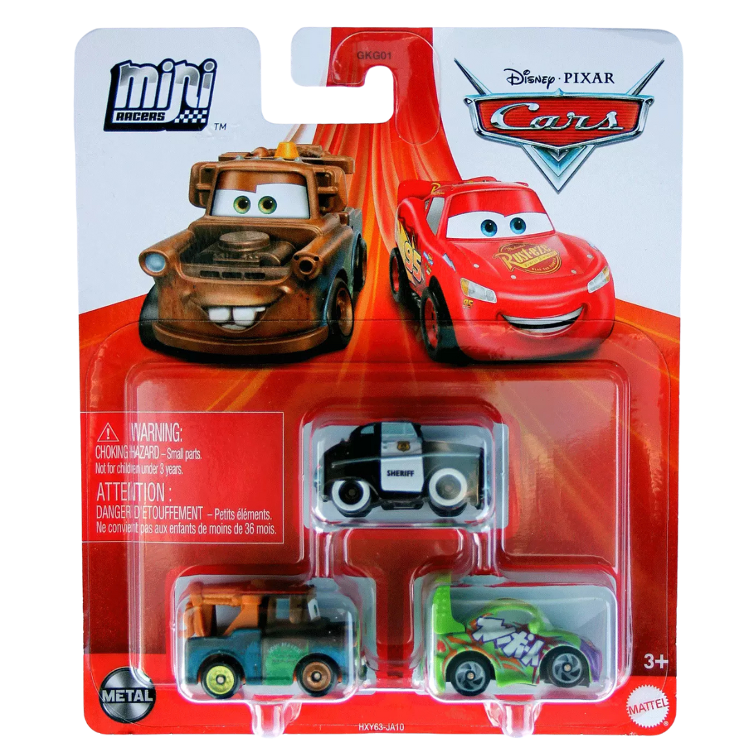 Disney/Pixar Cars Mini Racers - Wingo, Sheriff & Mater