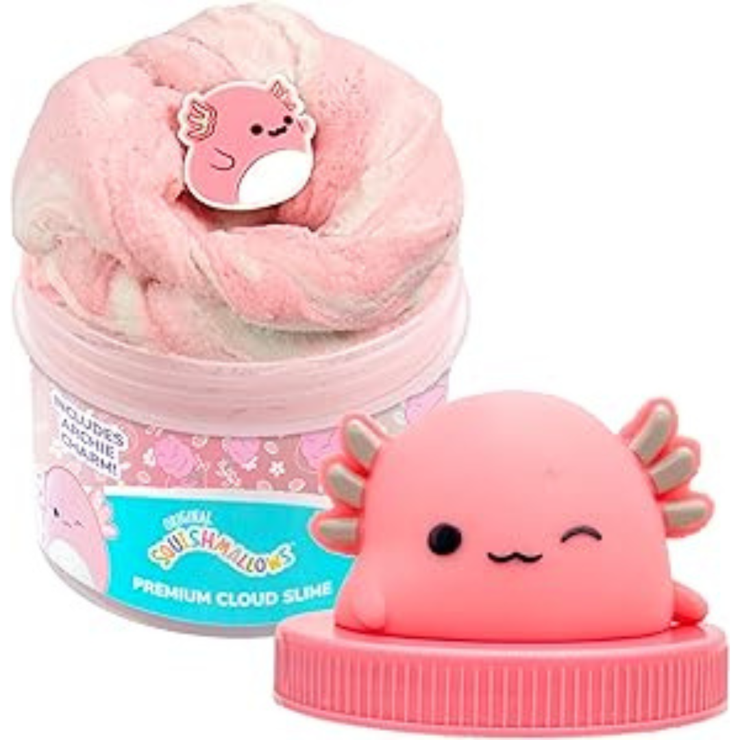 Squishmallows - Slime Archie The Axolotl Premium Nube Algodón de azúcar