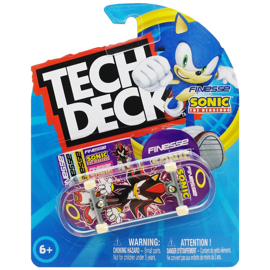 Tech Deck Finesse Skateboards X Sonic The Hedgehog Shadow the Hedgehog