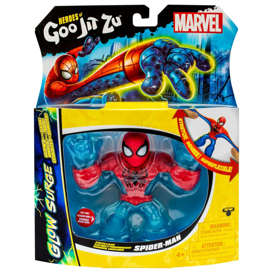 Heroes of Goo Jit Zu - Stretch & Glow Surge Spider-Man Figure
