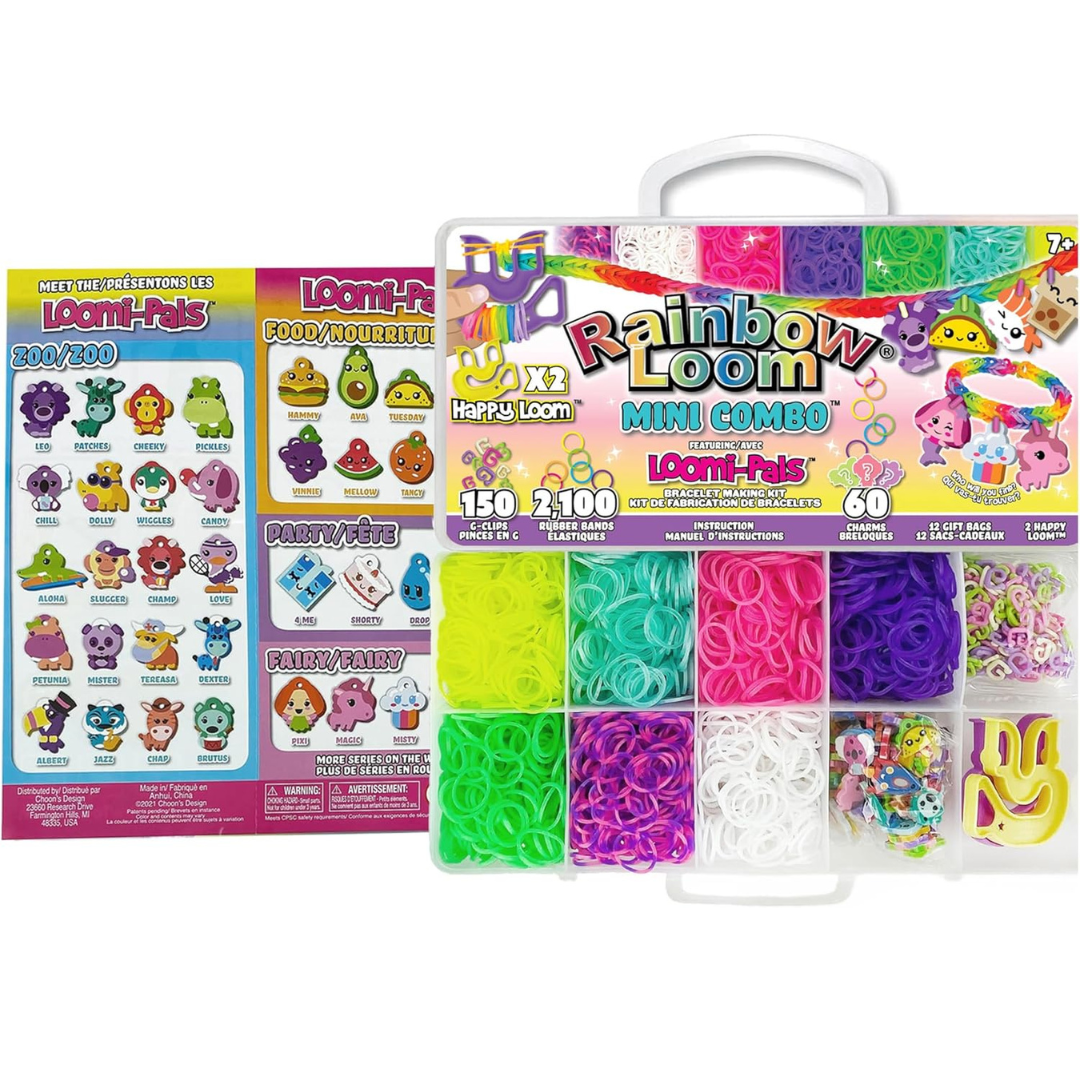 Rainbow Loom - Set de Pulseras Mini Combo Featuring Loomi-Pals