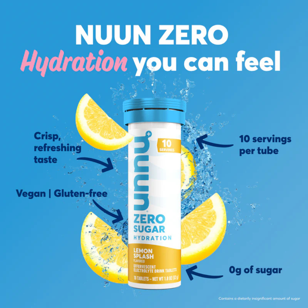 NUUN Zero Sugar Hydration Tablets - 10 Tabletas de electrolito (Lemon Splash)