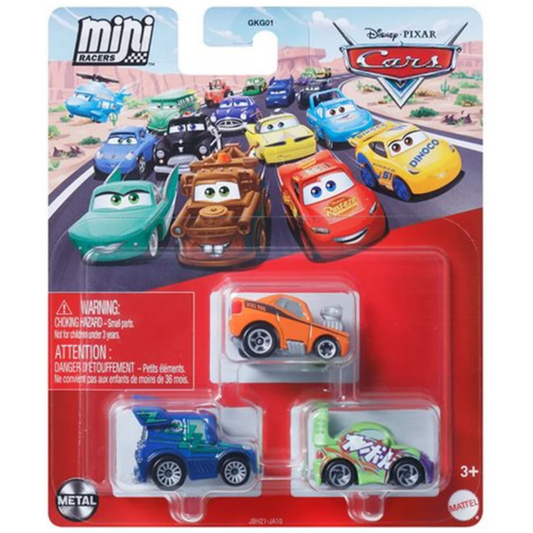 Disney/Pixar Cars Mini Racers - Tuner DJ, Snot Rod & Wingo