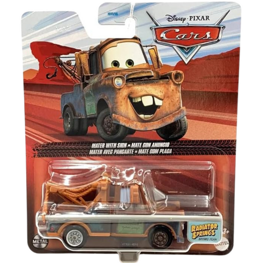 Disney Cars Diecast - Mater with sign