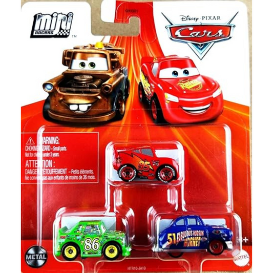 Disney/Pixar Cars Mini Racers - Fabulous Hudson Hornet, Chick Hicks & Lightning Mcqueen