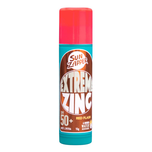 Sun Zapper Extreme Zinc Stick - Protector solar mineral de color rojo SPF50+ UVA/UVB