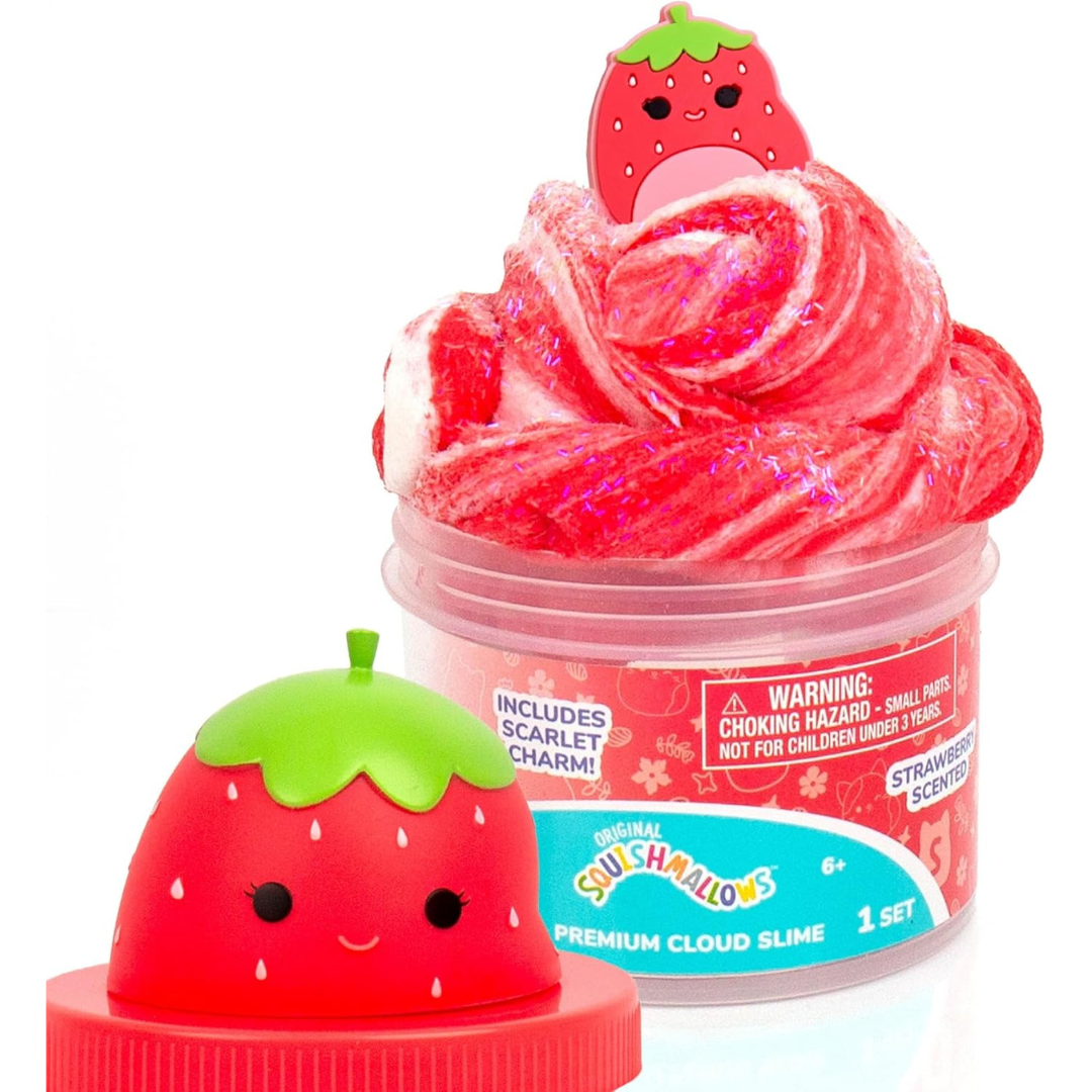 Squishmallows - Slime Scarlet The Strawberry Premium Nube Roja