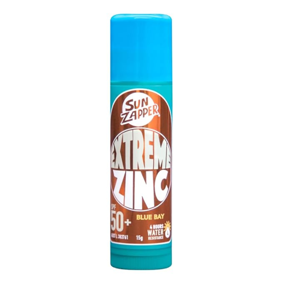 Sun Zapper Extreme Zinc Stick - Protector solar mineral de color azul SPF50+ UVA/UVB
