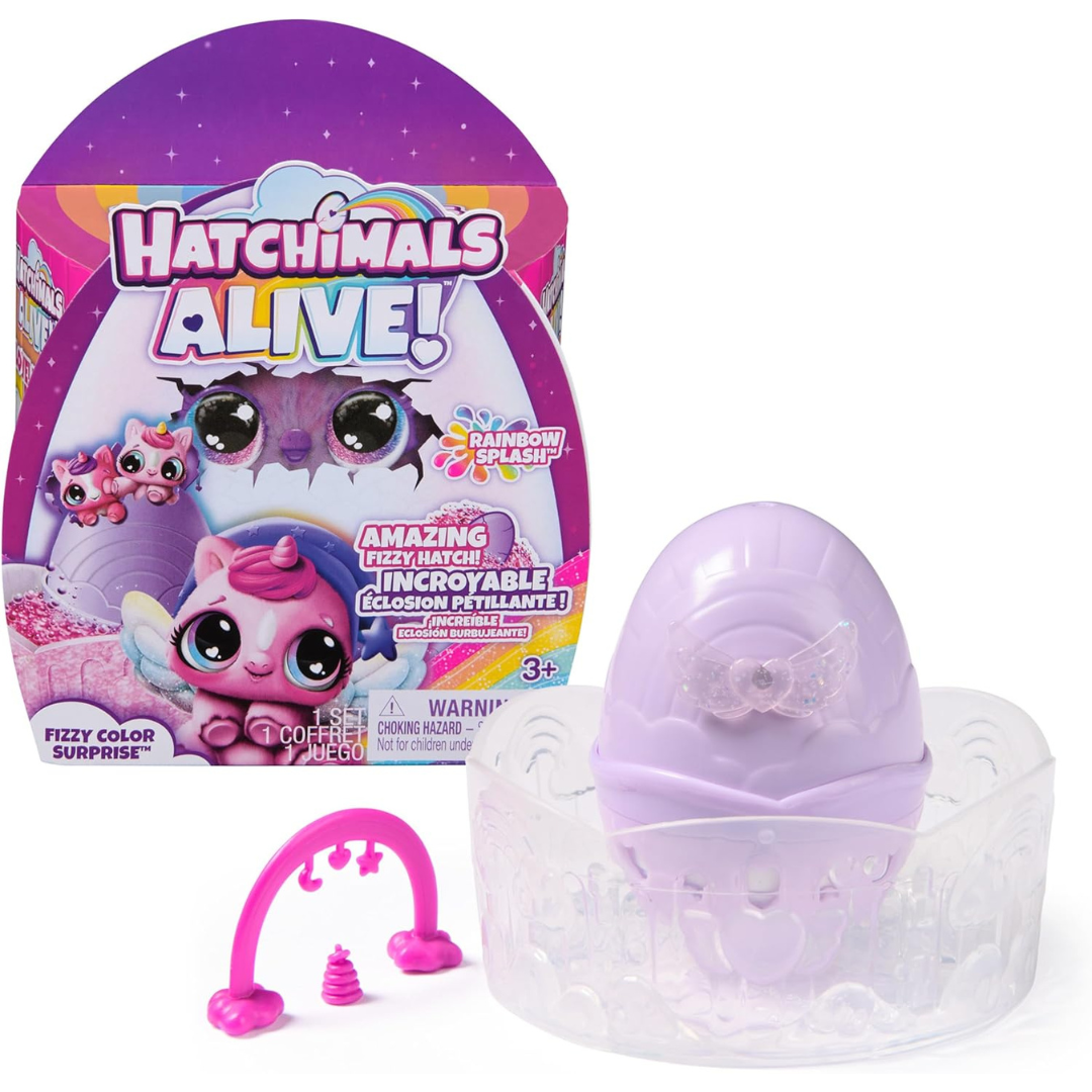 Hatchimals Alive Rainbow Splash Fizzy Color Sorpresa -  Hatch Twins o Triplets