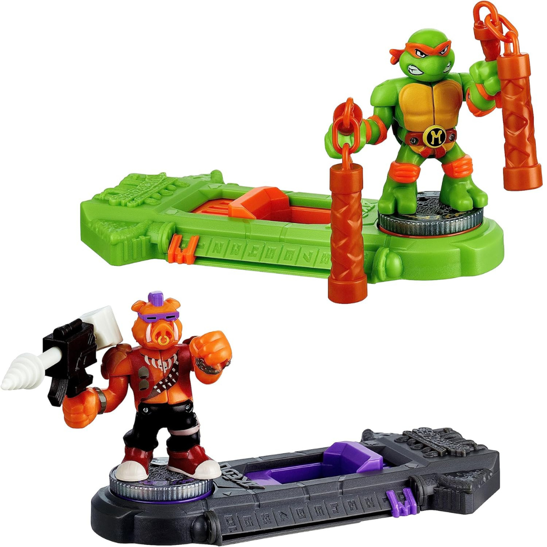 Legends of Akedo Teenage Mutant Ninja Turtles. Mini Battling Warriors Versus Pack Michelangelo Vs Bebop