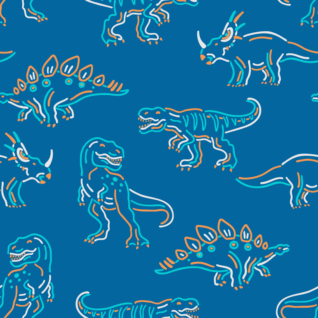Toalla Capucha Dinosaurios Azul 4-7 Años