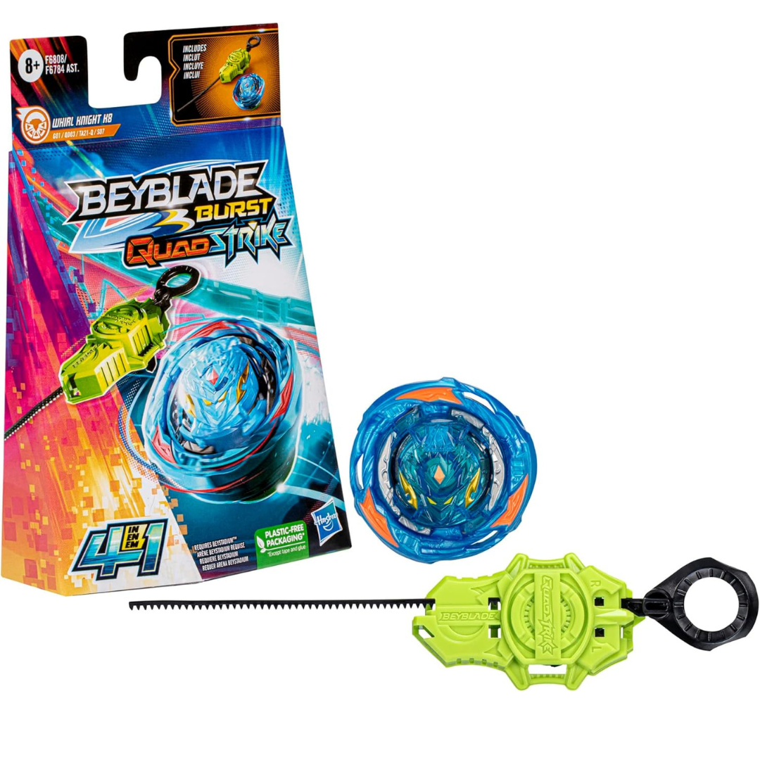 Beyblade Burst QuadStrike Whirl Knight K8 Spinning Top Starter Pack