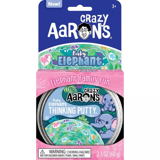 Crazy Aaron's Baby Elephant - 3.5" Lata Thinking Putty