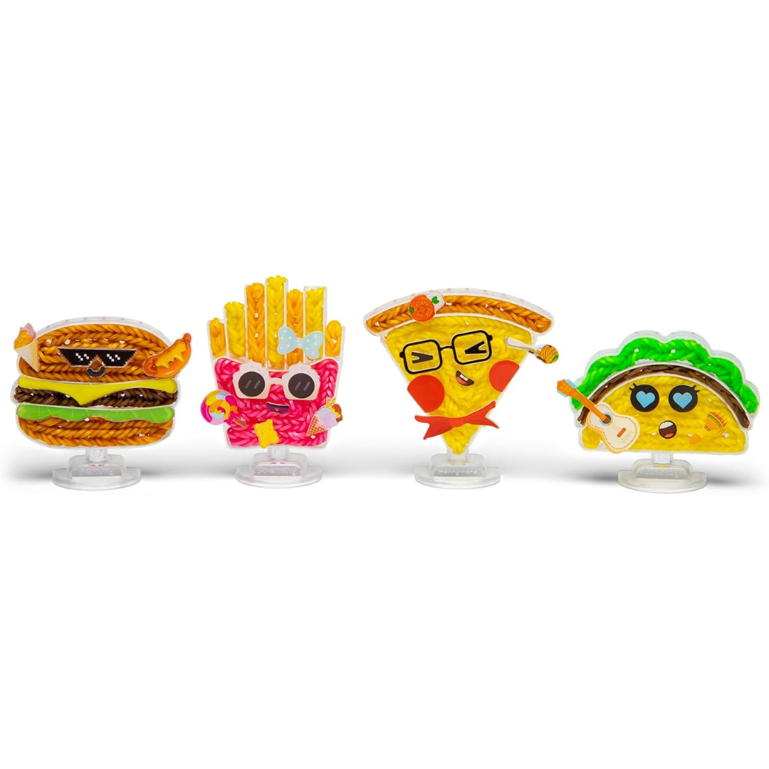 Rainbow Loom: Loomies - Figuras de comida – Kit de banda de goma de 4 personajes