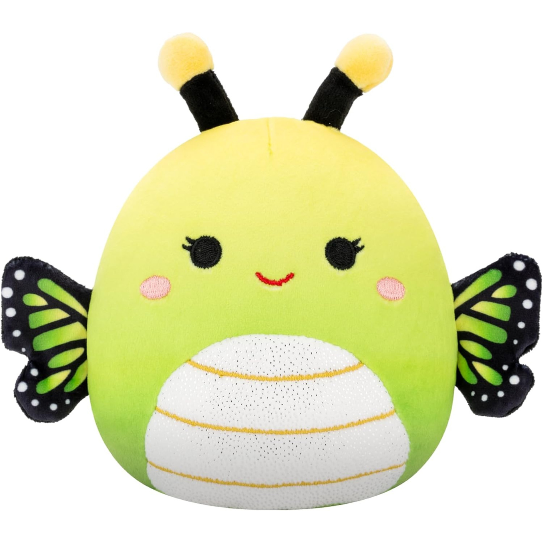 Peluche Squishmallows 5" - Kirsty la mariposa monarca verde degradado