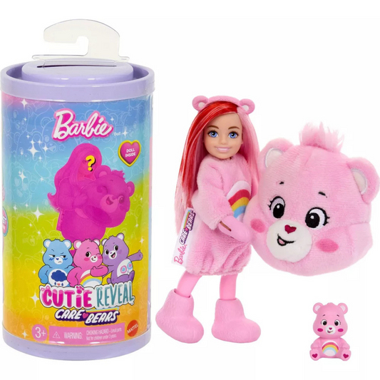 Barbie Chelsea Cutie Reveal Cozy Pink Care Bear