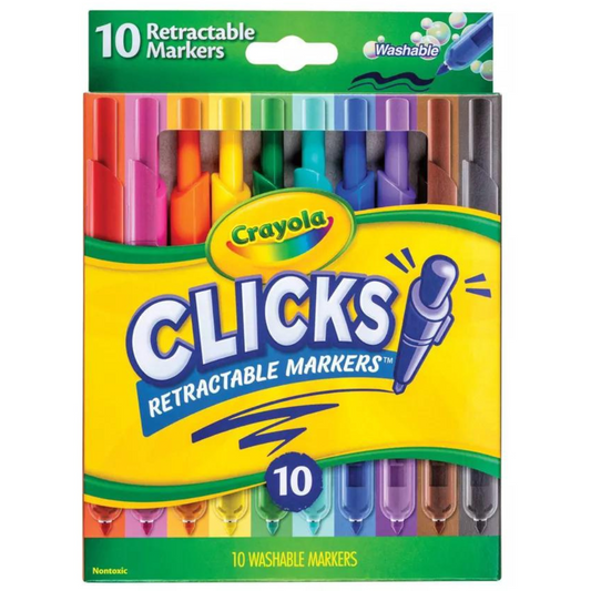 Crayola - 10 Plumones Clicks Retráctiles