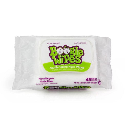 Boogie Wipes - Toallitas salinas para la nariz 45 unidades