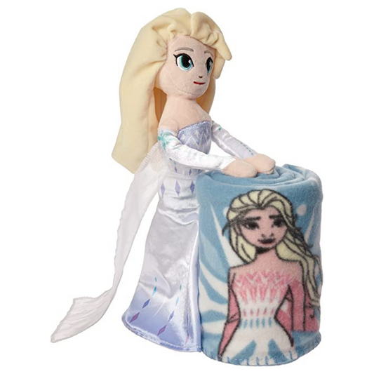 Disney Frozen 2 - Juego de peluche y manta de polar con Elsa