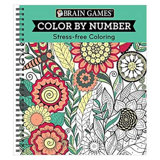 Libro para Colorear - Brain Games Color by Number Stress-Free Coloring