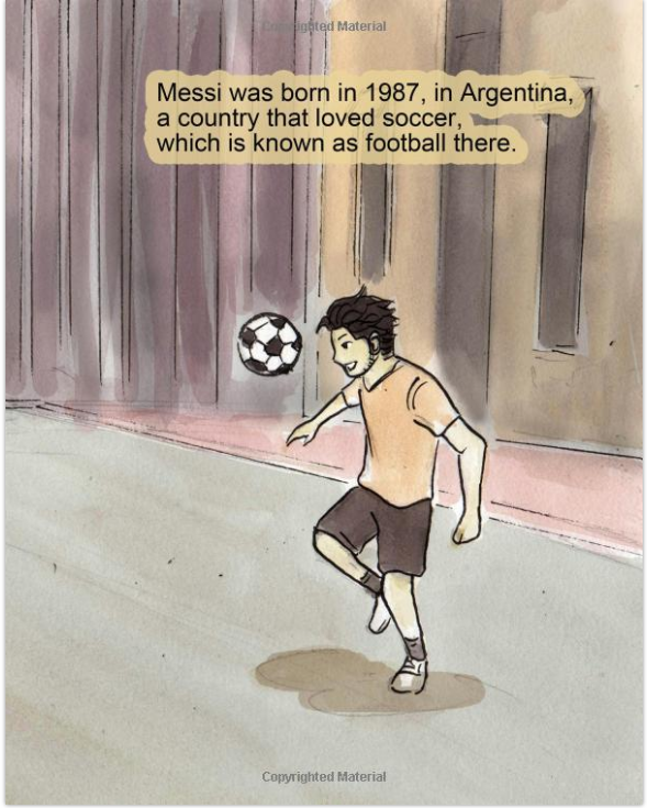 Libro en Inglés - Messi un niño que se convirtió en una estrella.